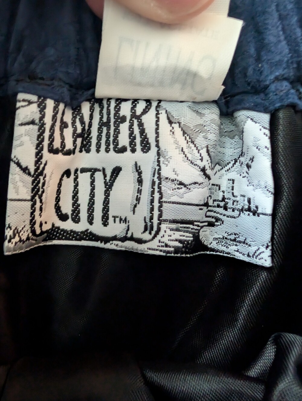 Leather City Navy Genuine Suede Mini Skirt Sz Small Edgy Avante Garde Tailored image 6